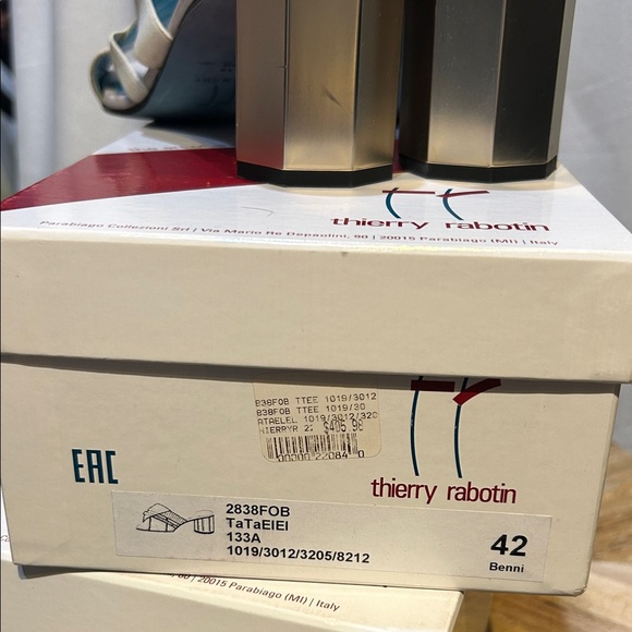 Thierry Rabotin Glitter Heels - Cream and Black - Picture 4 of 5